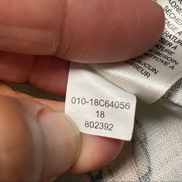 Chicos Shirt Women’s Size XL Stamp travel 100% Linen Non Iron button up Shirt - Picture 12 of 12